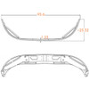 16 Inch Chrome Wrap Around Bumper With Bolt Holes For Sterling Lt9500 And Lt9513 SBA