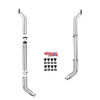 Lc 8 X 90 Chrome Bull Hauler Stack Kit With 8-5 Pb 60-Deg Elbows, 55 Spools Without Tee, Non-Unibilt With O Cab Brackets For Peterbilt 378, 379 And 389