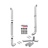 Lc 8 X 90 Chrome Curve Stack Kit With 8-5 Pb 60-Deg Elbows, 55 Spools, Factory Style Tee, Non-Unibilt With O Cab Brackets For Peterbilt 378, 379 And 389
