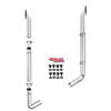 Lc 8 X 102 Chrome Short 30 Quiet Stack Kit With 8-8 Ld 90-Deg Elbows, 55 Spools, Without Tee, Non-Unibilt With O Cab Brackets For Peterbilt 378, 379, 389 Glider
