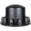 Matte Black Dome Rear Axle Cover W/ 33MM Thread-on Nut Covers  For 22 Inch, 22.5 & 24.5 Inch Wheels