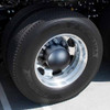 Matte Black Dome Rear Axle Cover W/ 33MM Thread-on Nut Covers  For 22 Inch, 22.5 & 24.5 Inch Wheels