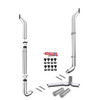 Lc 8 X 108 Chrome Bull Hauler Stack Kit With 8-5 Pb 60-Deg Elbows, 55 Spools, Factory Style Tee, Non-Unibilt With O Cab Brackets For Peterbilt 378, 379 And 389