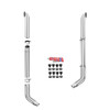 8 X 118 Inch Curve Stack Kit W/ 8-5 PB 60-Deg Elbows, 55 Spools Without Tee, Non-Unibilt W/O Cab Brackets By Lincoln Chrome Fits Peterbilt 378, 379, 389 Glider