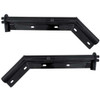 Black 28 Inch 45 Degree Angled Mud Flap Hanger W/ 1 1/8 Inch Bolt Pattern - Pair