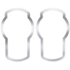 Stainless Steel Hood Logo Trim For Kenworth T370, T660 - Pair