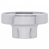 Small Chrome Aluminum Dash Knob W/ Groove For Sticker - Hex Mount