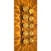 15 Inch 304 SS Square End Front Air Cleaner Panels With Watermelon Light Holes - Lights Not Included For Peterbilt 589