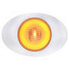 5 LED Small Oval M3 GloLight W/ Chrome Bezel - Amber LED/ Clear Lens