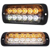 12 High Power LED Super Thin Warning Light - Amber LED & White LED