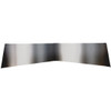 14 Inch Stainless Steel Bowtie Visor By Roadworks Fits Peterbilt Ultra, Flat Tops With Cab-Mounted Mirrors