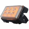 6 High Power LED Rectangular Warning Light With Bracket - Amber LED