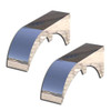Polished Stainless Steel Tank Saddle Cover Fits Peterbilt 300 Series