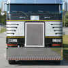 Custom Stainless Steel Punched Grille Insert With Horizontal Ovals For Peterbilt 362