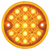 15 LED 3 Inch Rnd Dual Function Reflector Double Face Light - Amber LED / Amber Lens