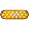 19 LED 6 Inch Oval Reflector Stop. Turn And Tail Light - Amber LED / Amber Lens