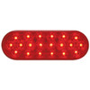 Stainless Steel Spring-Loaded Rear Mud Flap Hangers With 6 Slanted Oval Lights - Red Led / Clear Lens