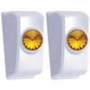 Chrome Rocker Switch Plug W/ Amber Genuine Swarovski Crystal (2 Pack) For Kenworth Chrome Rocker Switch Plug W/ Amber Genuine Swarovski Crystal (2 Pack) For Kenworth