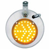 8.5 Inch Stainless Steel Heated Convex Mirror W/ LED ,Driver Side