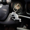 Chrome 3 X 2 Inch Bucking Horse Key Chain With Bottle Opener
