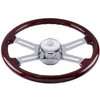 Chrome Steering Wheel Hub & Horn Button Kit For Kenworth T680, T880 & Peterbilt 567, 579, 587