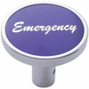 Chrome Emergency Long Air Valve Knob W/ Purple Aluminum Sticker, Screw On Chrome Emergency Long Air Valve Knob W/ Purple Aluminum Sticker, Screw On
