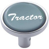 Chrome Tractor Long Air Valve Knob W/ Green Glossy Sticker, Pin Mount Chrome Tractor Long Air Valve Knob W/ Green Glossy Sticker, Pin Mount