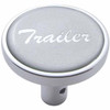 Chrome Trailer Long Air Valve Knob W/ Silver Glossy Sticker, Pin Mount
