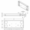 Stainless Steel 33 3/4 Inch Rear Center Panel W/ Four 21 LED 4 Inch Glo Lights And Grommets - Red LED/ Clear Lens