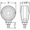 Chrome Incandescent 3 Inch Light Duty Double Face Light - Amber & Red Lens