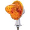 Crystal Watermelon Honda Light With 1 1/8 Inch Arm, Double Contact, Amber Lens