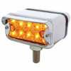 Dual Function Reflector 10 LED Double Face Light W/ Visors & T Mount - Amber & Red LED/ Amber & Red Lens