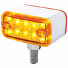 Dual Function Reflector 10 LED Double Face Light W/ T Mount - Amber & Red LED/ Amber & Red Lens