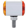 Dual Function Reflector 10 LED Double Face Light W/ T Mount - Amber & Red LED/ Amber & Red Lens