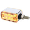 Dual Function Reflector 10 LED Double Face Light W/ Horizontal Mount - Amber & Red LED/ Clear Lens