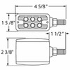 6 LED Dual Function Horizontal Mount Double Face Light - Amber & Red Led/ Clear Lens