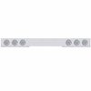 Stainless Steel Rear Light Bar W/ Six 4 Inch 7 LED Reflector Lights & Bezels - Red LED/ Clear Lens