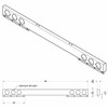 Stainless Steel Rear Light Bar W/ Six 4 Inch 7 LED Reflector Lights & Bezels - Red LED/ Clear Lens