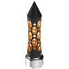 Black Daytona Gearshift Knob, Thread On W/ Amber LED Adapter For 9/10 Speed