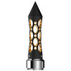 Black Daytona Gearshift Knob, Thread On W/ Amber LED Adapter For 9/10 Speed