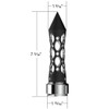 Black Daytona Gearshift Knob, Thread On W/ Amber LED Adapter For 9/10 Speed