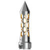 Chrome Daytona Gearshift Knob, Thread On W/ Amber LED Adapter For 13/15/18 Speed