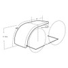 Hogebuilt Low Rider 72 Inch Stainless Steel Half Tandem Fender Kit  For Peterbilt Air Leaf & Air Trac Suspensions