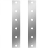Stainless Steel Rear Light Panels For 13 Inch Air Cleaner W/ 6 3/4 Inch Bulkhead Light Holes For Peterbilt 378, 379, 388, 389