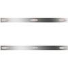 Stainless Steel Sleeper Panels W/ 6 P1 Amber/Clear LEDs For Peterbilt W/ 36 Inch Sleeper