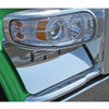 Stainless Steel Blank Blind Mount Headlight-Mount Fender Shields For Peterbilt 389