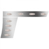 3 Inch Stainless Steel Extended Cab/Cowl Panels W/ 8 P1 Amber/Clear LEDs For Peterbilt 389