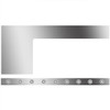 Stainless Steel 3 Inch Width Cab Cowl Combo Panel W/ Amber Led/ Clear Lens For Peterbilt 389