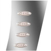 Stainless Steel Cowl Panels W/ P1 Lights For Peterbilt 389