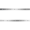 2.5 X 58 Inch Sleeper Panel W/ 7 - 3/4 Inch Amber/Clear LED Lights For Peterbilt 567, 579 - Pair